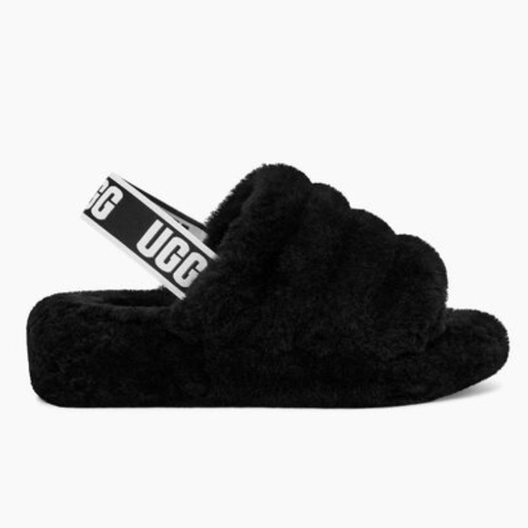 UGG Shoes - UGG Black Fluff Yeah Slides